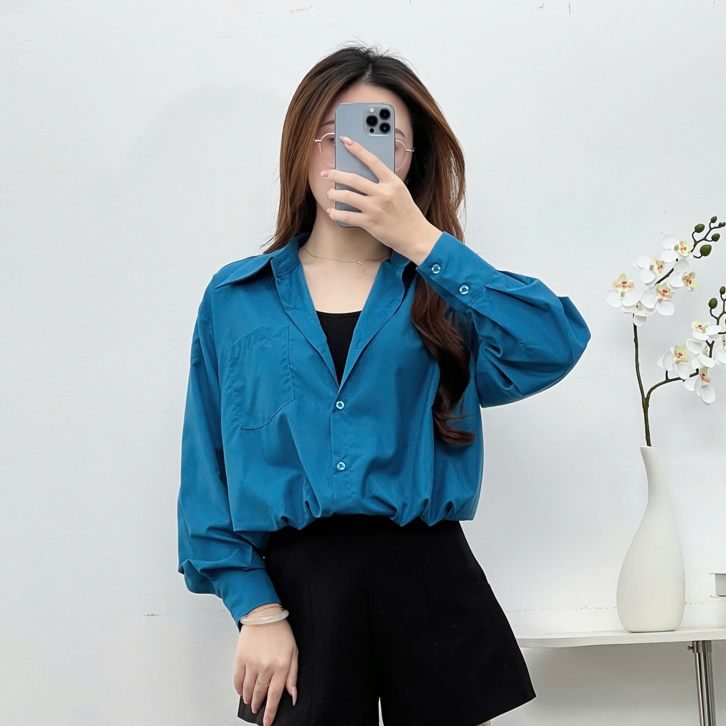 Mô tả Áo Kiểu Nữ 𝐂𝐂𝐇𝐀𝐓 Dáng Boom Kiểu Liền Mảnh Jenni Chất Liệu Phối Thun Cao Cấp 24ADT8012GT - 1