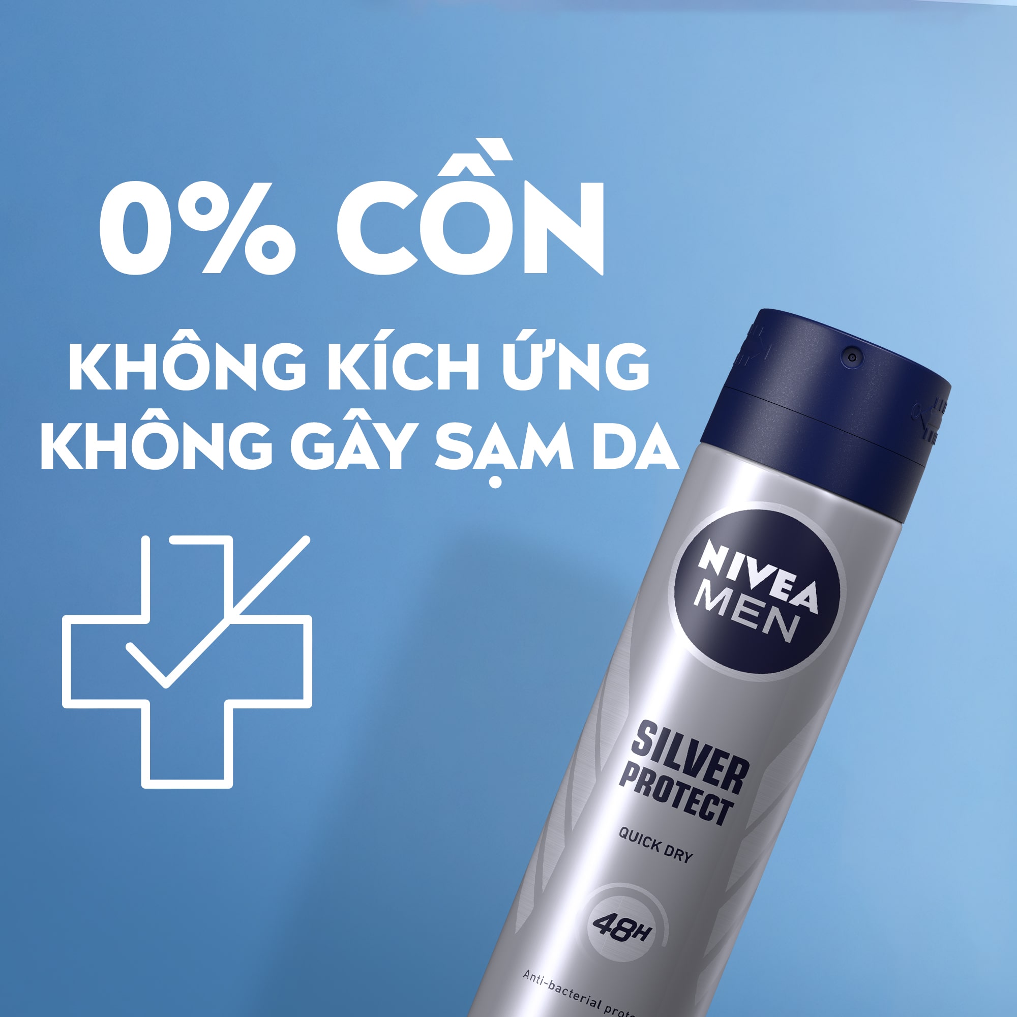 Mô tả Xịt Ngăn Mùi NIVEA MEN Silver Protect Phân Tử Bạc Ngăn Khuẩn Gây Mùi Vượt Trội (150 ml) - 82959 - 3