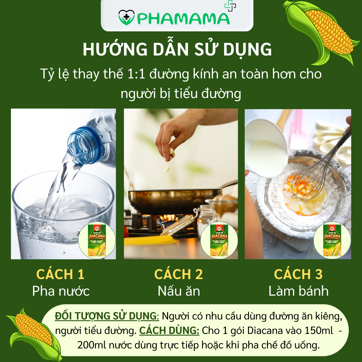 Mô tả Đường Ăn Kiêng Diacana khuyên dùng cho người tiểu đường, người đang ăn kiêng (hộp 50 gói) - 3