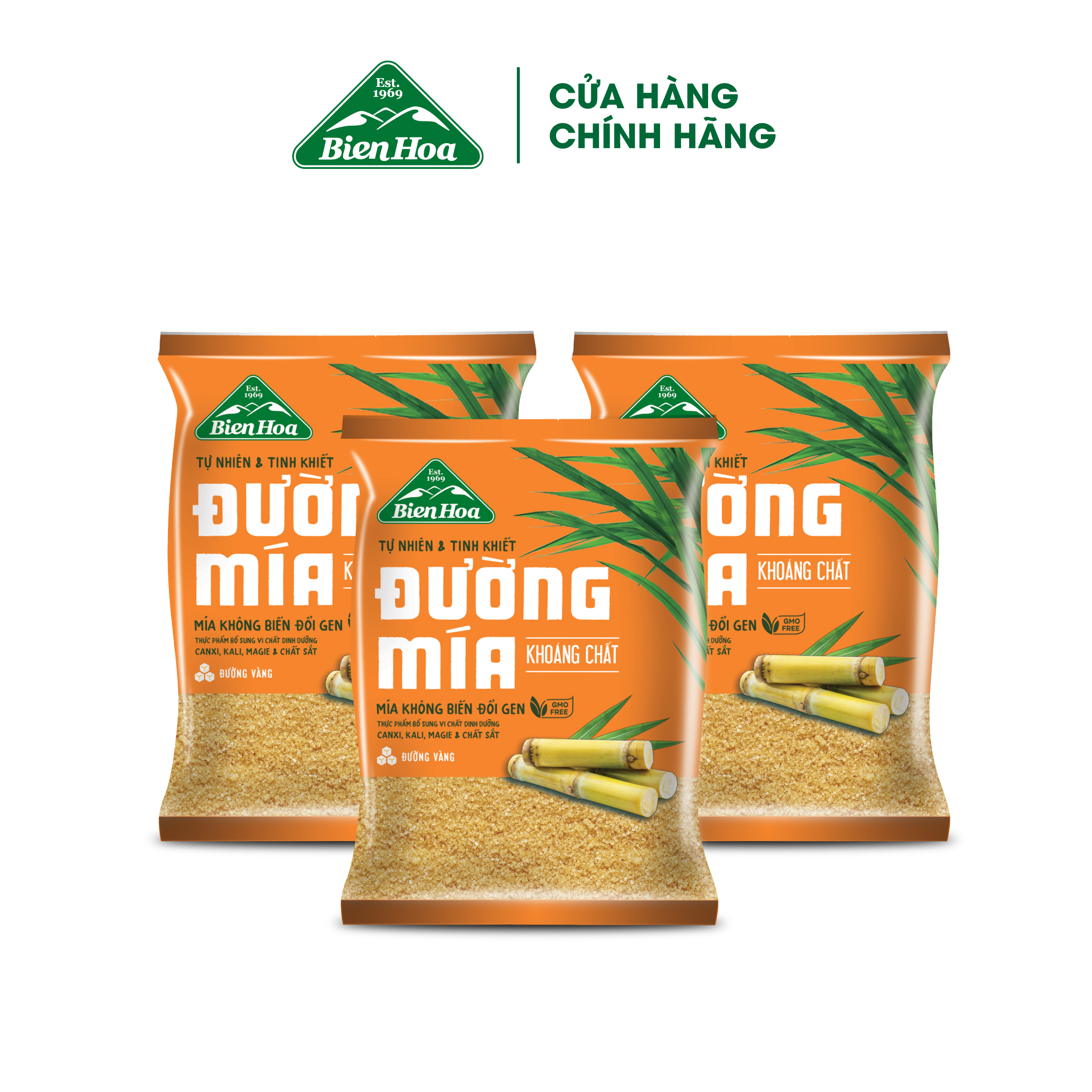 Mô tả Combo 3 Túi Đường mía khoáng chất Biên Hòa 1kg/túi - 1