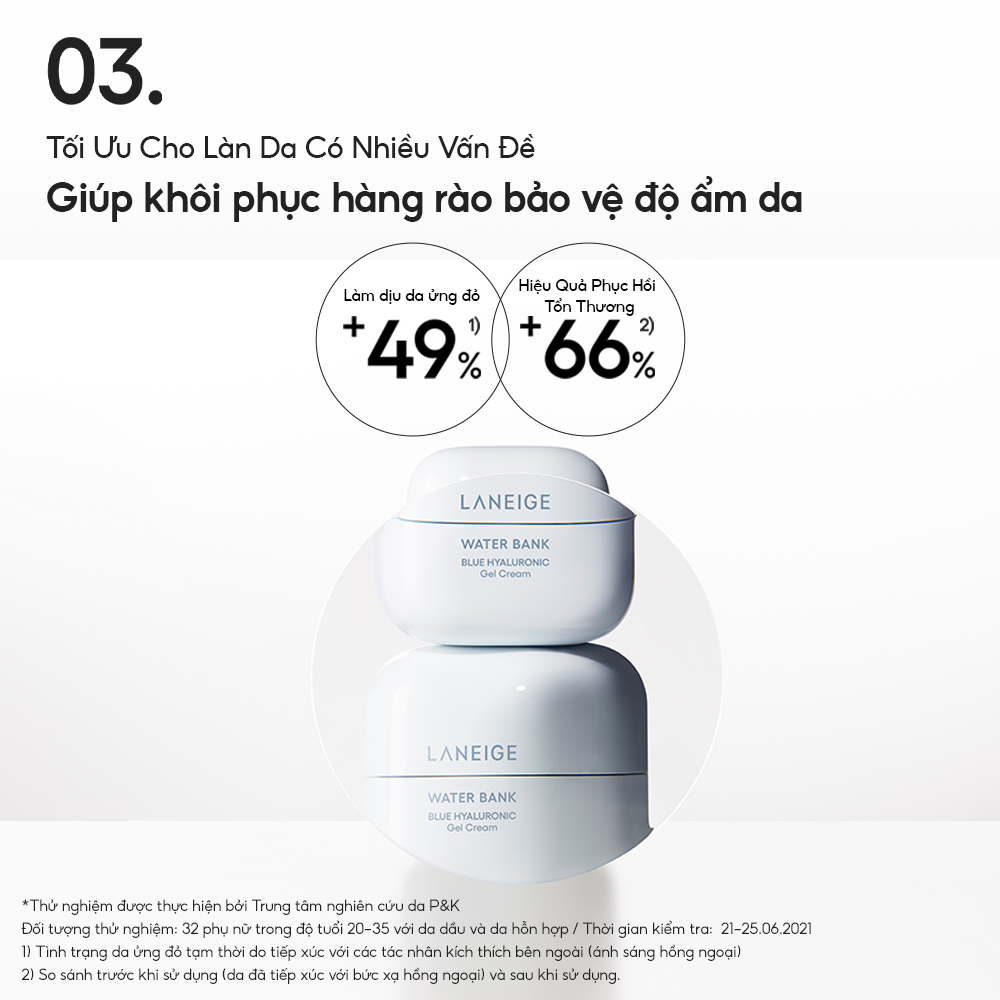 Mô tả Kem Dưỡng Ẩm Phục Hồi & Cân Bằng Dầu Ẩm Laneige Water Bank Blue Hyaluronic Gel Cream 50ml (Da Dầu) - 7