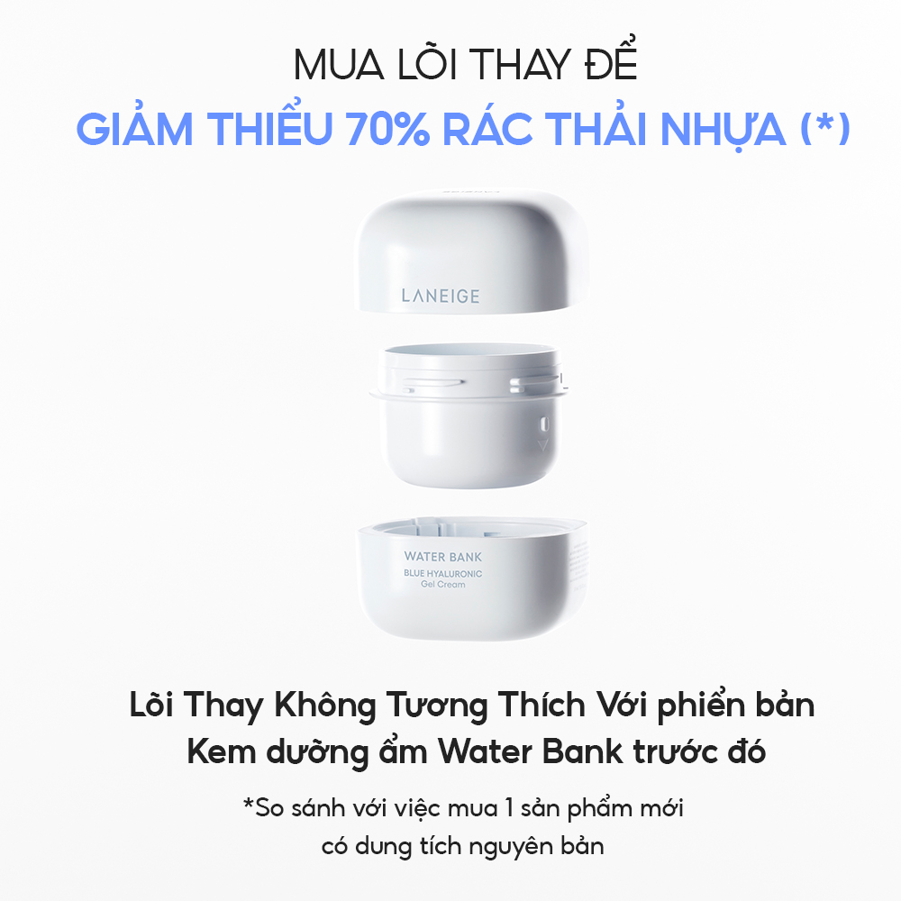 Mô tả Kem Dưỡng Ẩm Phục Hồi & Cân Bằng Dầu Ẩm Laneige Water Bank Blue Hyaluronic Gel Cream 50ml (Da Dầu) - 11