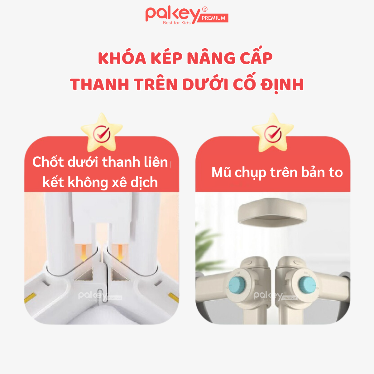 Mô tả Thanh Chắn Giường PAKEY Premium SV1 Kèm Túi Đựng Đồ,  Khung Dày Dặn Có Bọc Xốp An Toàn Cho Bé - 7