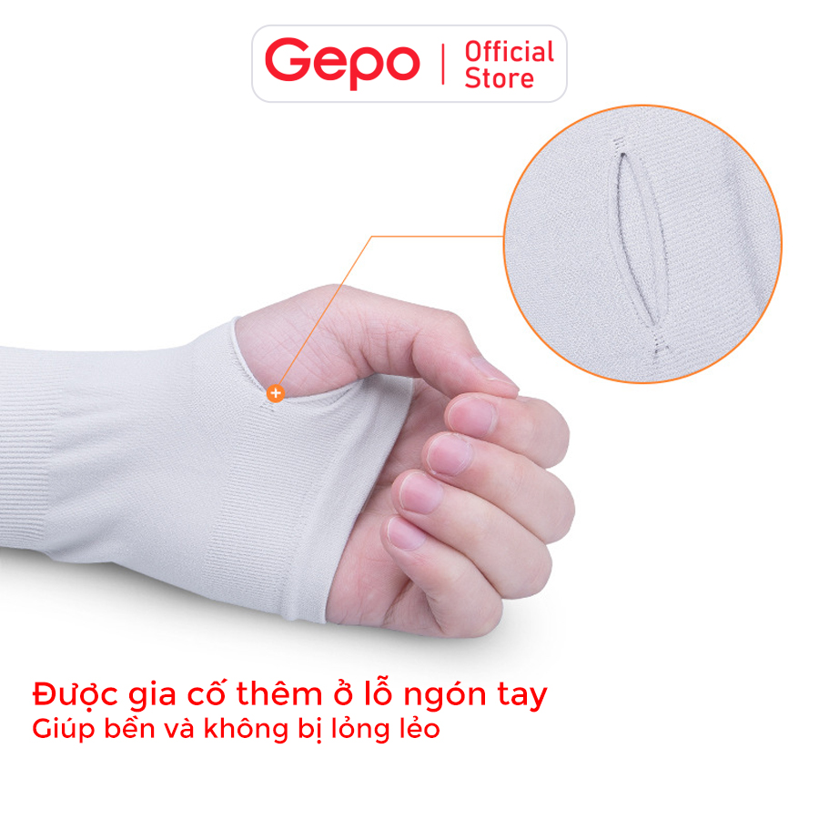 Mô tả Găng tay chống nắng nam nữ xỏ ngón chống tia UV chất liệu co dãn 4 chiều thoáng mát thấm hút mồ hôi - 7