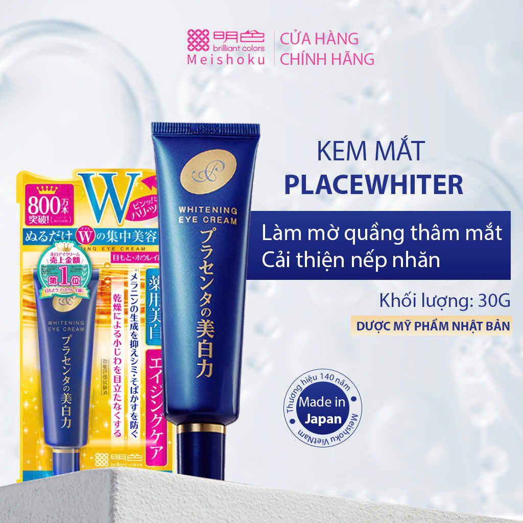 Mô tả Kem Mắt Nhau Thai Giảm Quầng Thâm, Nếp Nhăn MEISHOKU Placewhiter 30g - 2