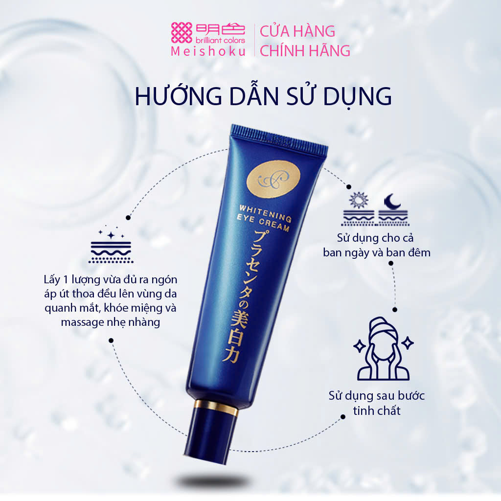 Mô tả Kem Mắt Nhau Thai Giảm Quầng Thâm, Nếp Nhăn MEISHOKU Placewhiter 30g - 3
