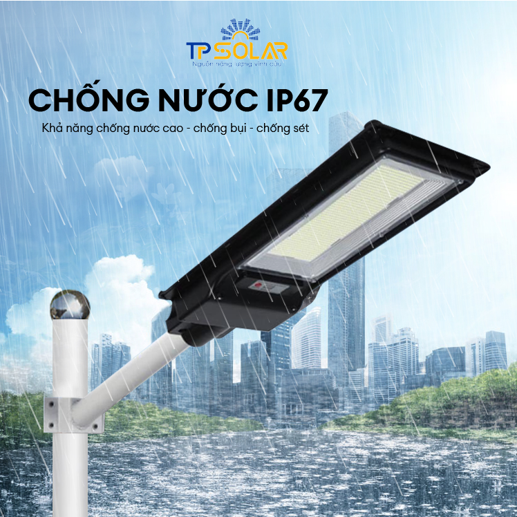 Mô tả Đèn Đường Liền Thể Năng Lượng Mặt Trời TP SOLAR TP-D200 Công Suất 200W Cảm Biến Chuyển Động, Chống Nước IP68 - BH 3 Năm - 6