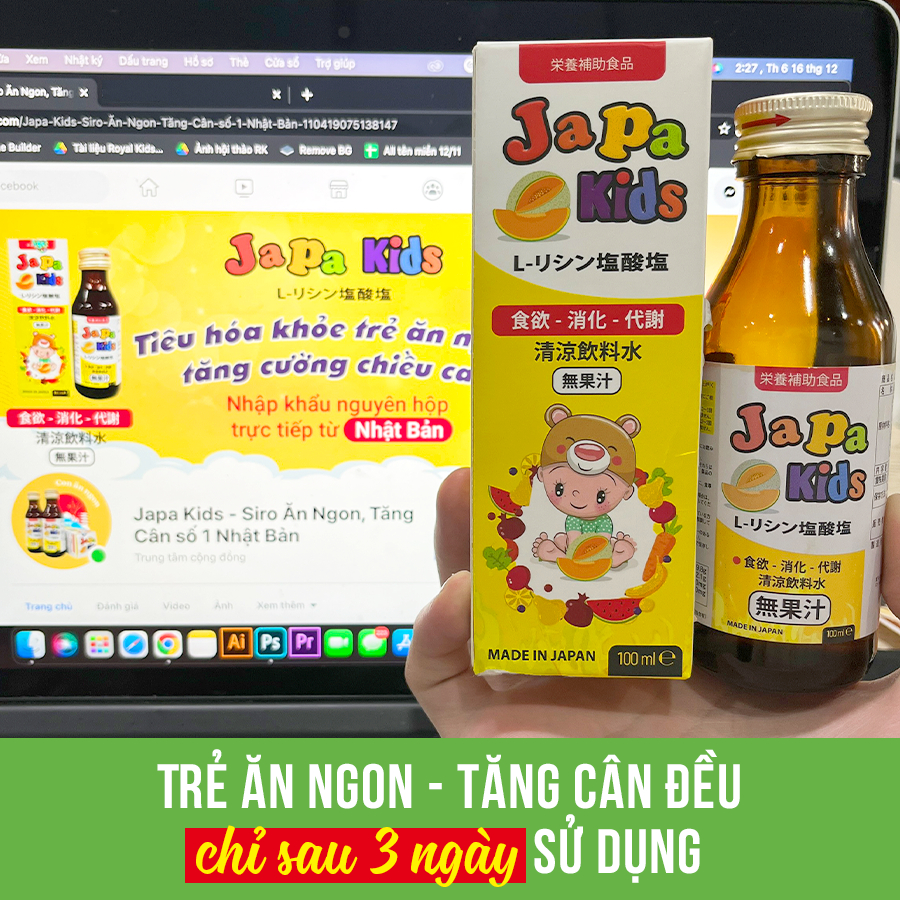 Mô tả Siro Ăn Ngon Japa Kids Chính Hãng Kích Thích Ăn Ngon, Tăng Chiều Cao Cho Bé 100ml - 7