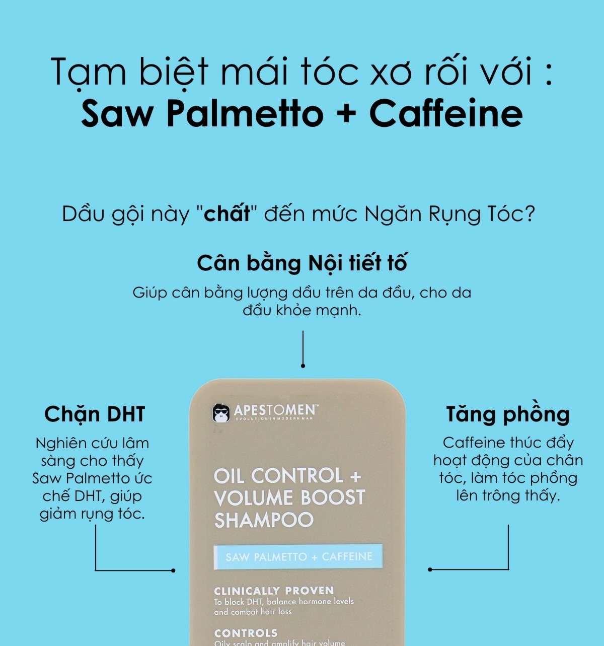 Dầu gội kiểm soát dầu và tăng phồng Apestomen Oil Control + Volume Boost  Shampoo 350ml | Shopee Việt Nam