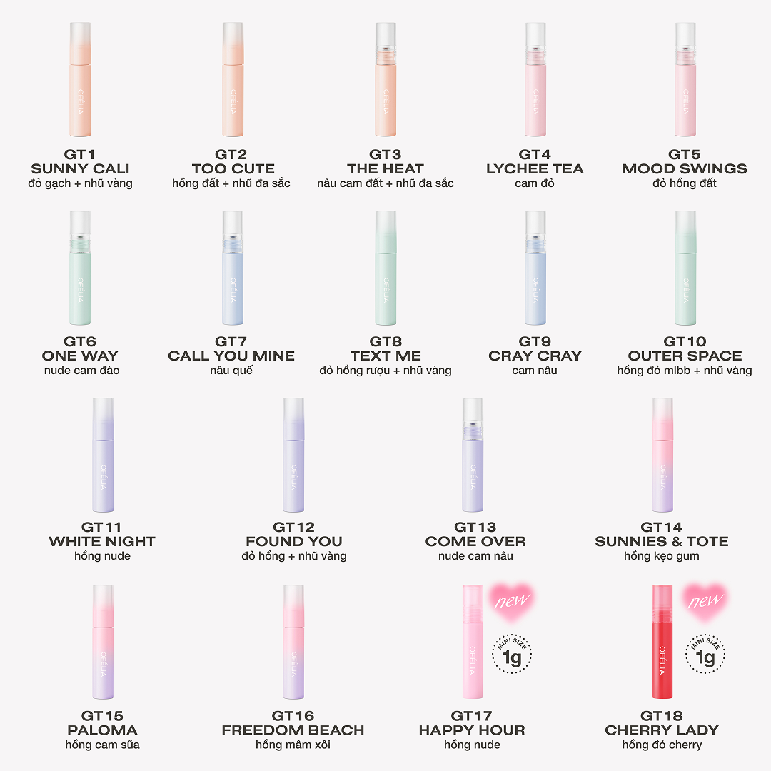 Mô tả Son Tint Bóng OFÉLIA Lolli Glow Tint (Mini Size 1g) - 3