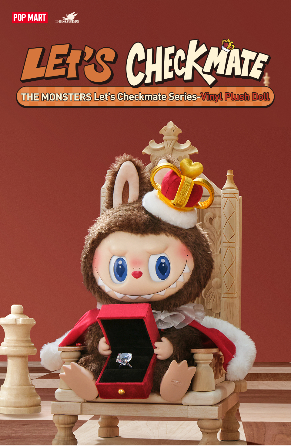 POP MART THE MONSTERS Let 's Checkmate Series-Vinyl Plush Doll