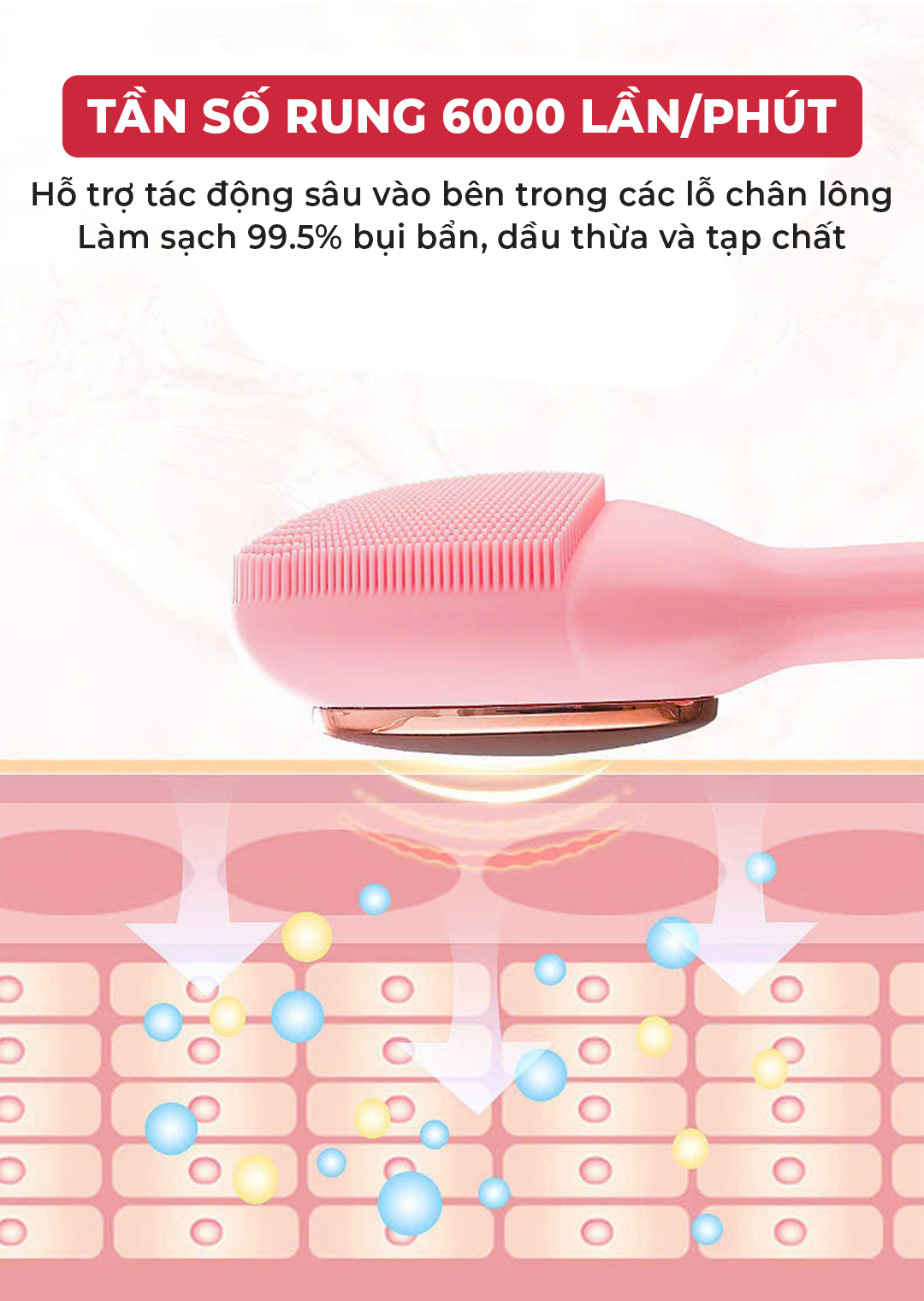 Mô tả Máy Rửa Mặt Magic B-41, 1.2W, 6000 Rung/Phút, Chống Nước IPX5, Bảo Hành 12 Tháng - 2