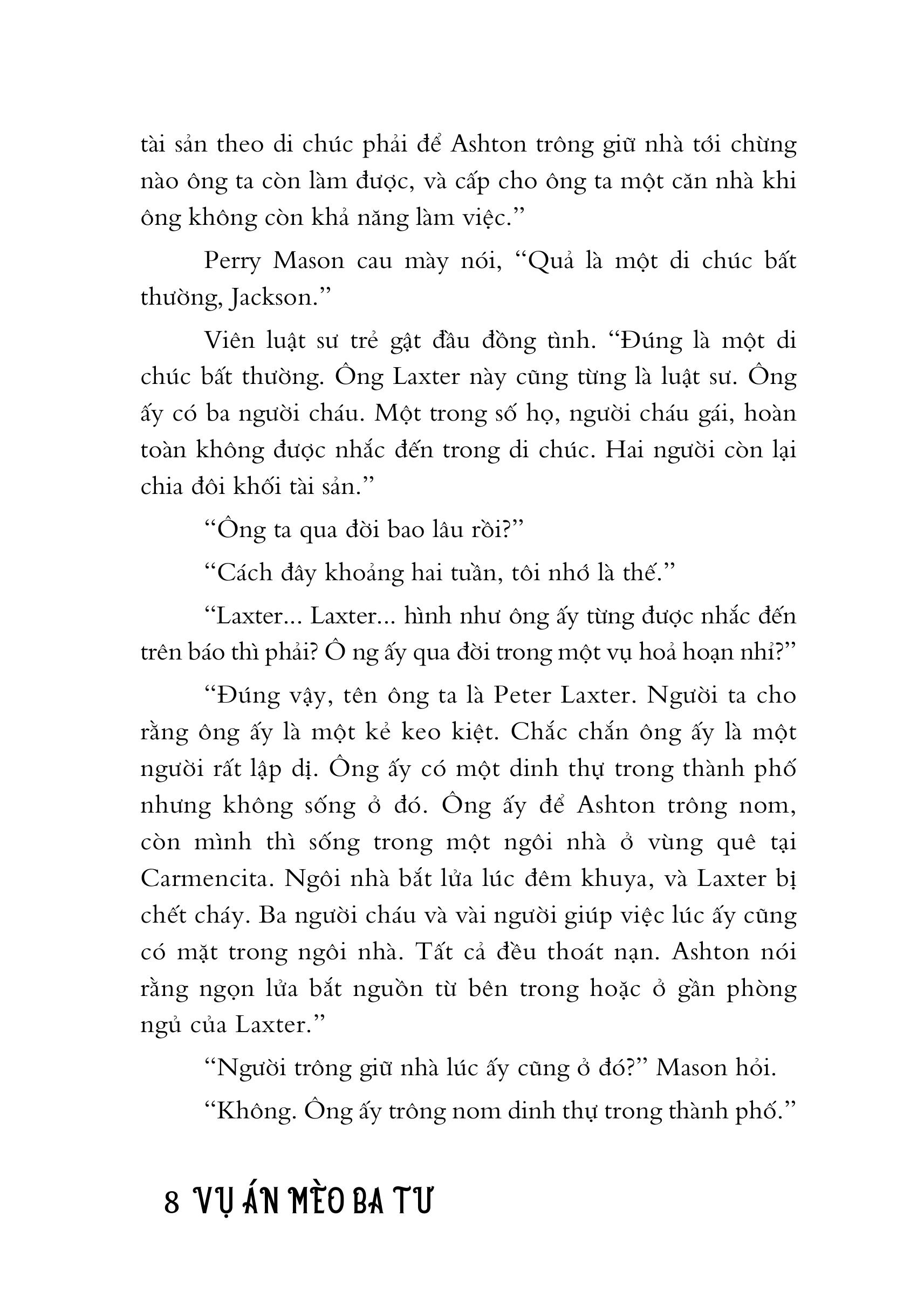 Mô tả Sách Tiểu Thuyết Trinh Thám - Vụ Án Mèo Ba Tư - Erle Stanley Gardner - 6