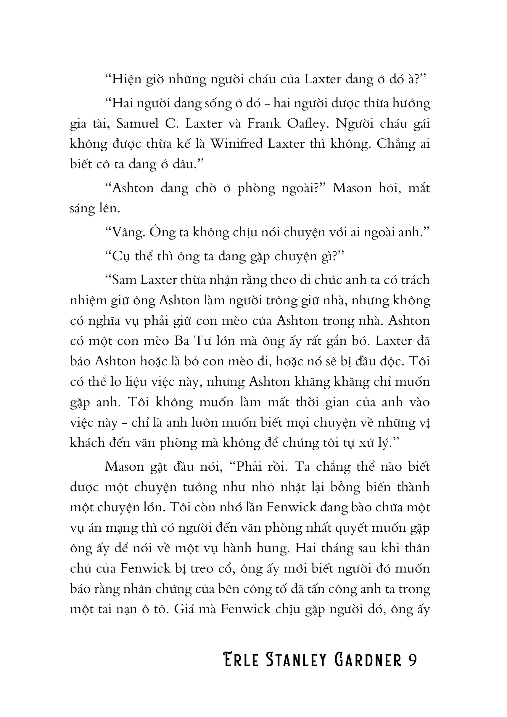 Mô tả Sách Tiểu Thuyết Trinh Thám - Vụ Án Mèo Ba Tư - Erle Stanley Gardner - 7