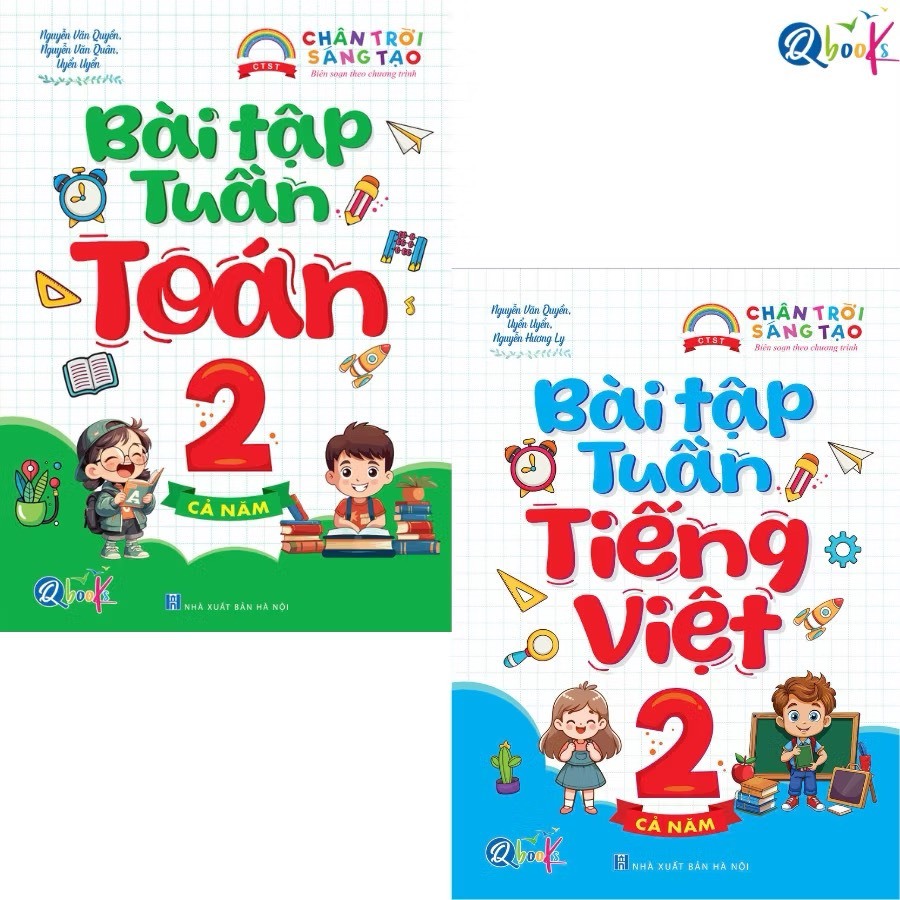 Mô tả Combo Bài tập Tuần, Đề kiểm tra Toán và Tiếng việt Lớp 2 - Chân trời Sáng tạo, cả năm học  (4 cuốn) - 1