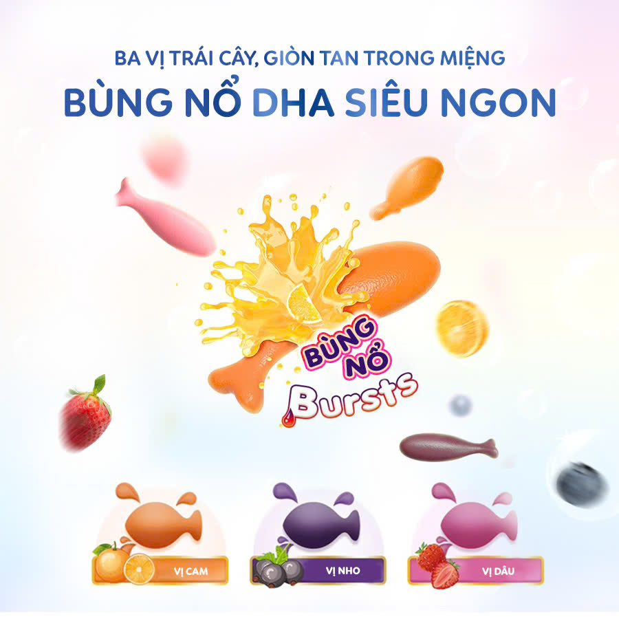 Mô tả Viên Nhai Dầu Cá Ba Màu Nature's Way Omega-3 Fish Oil Trio Hỗ Trợ Tốt Cho Não Bộ Và Mắt Cho Bé 60 Viên - 4