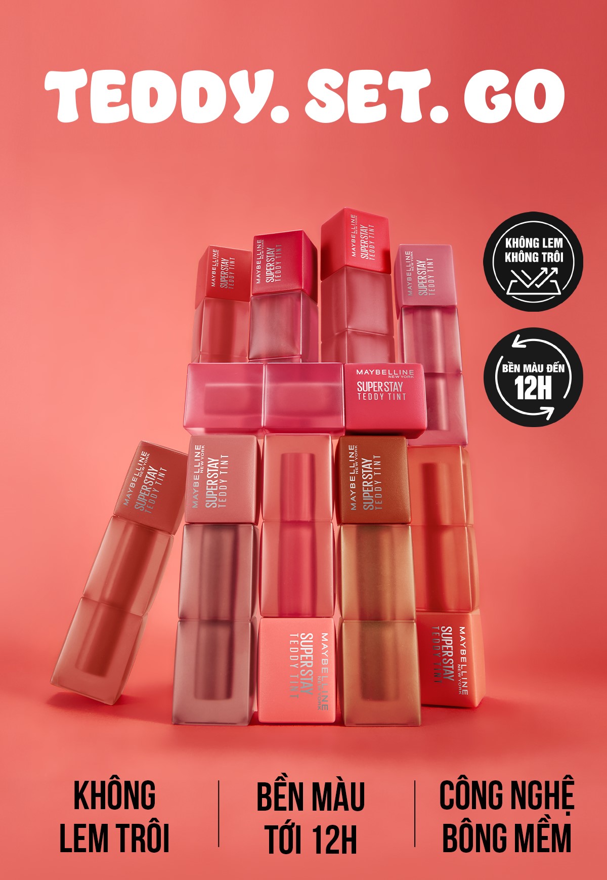 Mô tả Son Kem Bông Bền Màu Superstay Teddy Tint Maybelline New York 5ml - 2