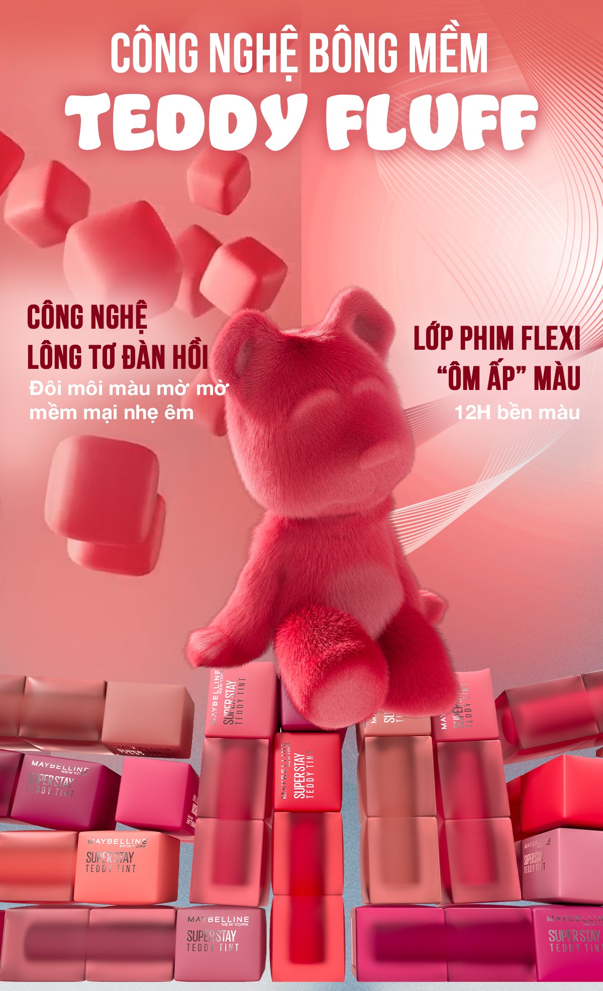 Mô tả Son Kem Bông Bền Màu Superstay Teddy Tint Maybelline New York 5ml - 3
