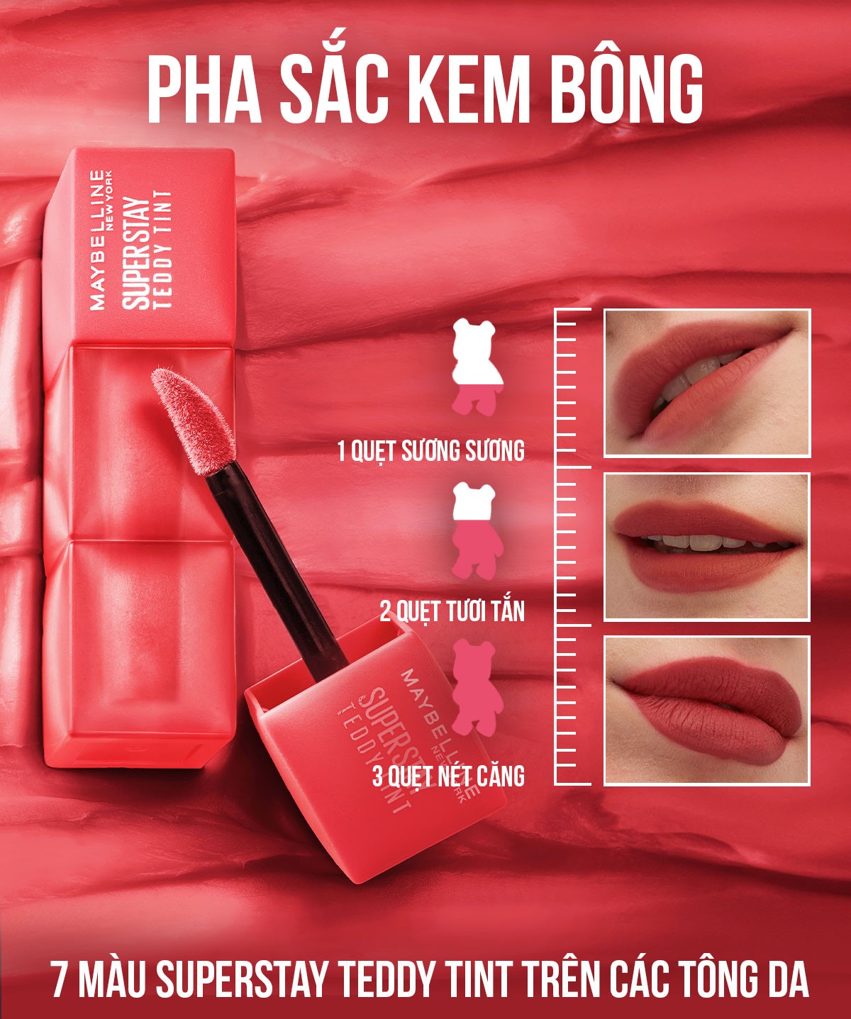 Mô tả Son Kem Bông Bền Màu Superstay Teddy Tint Maybelline New York 5ml - 6