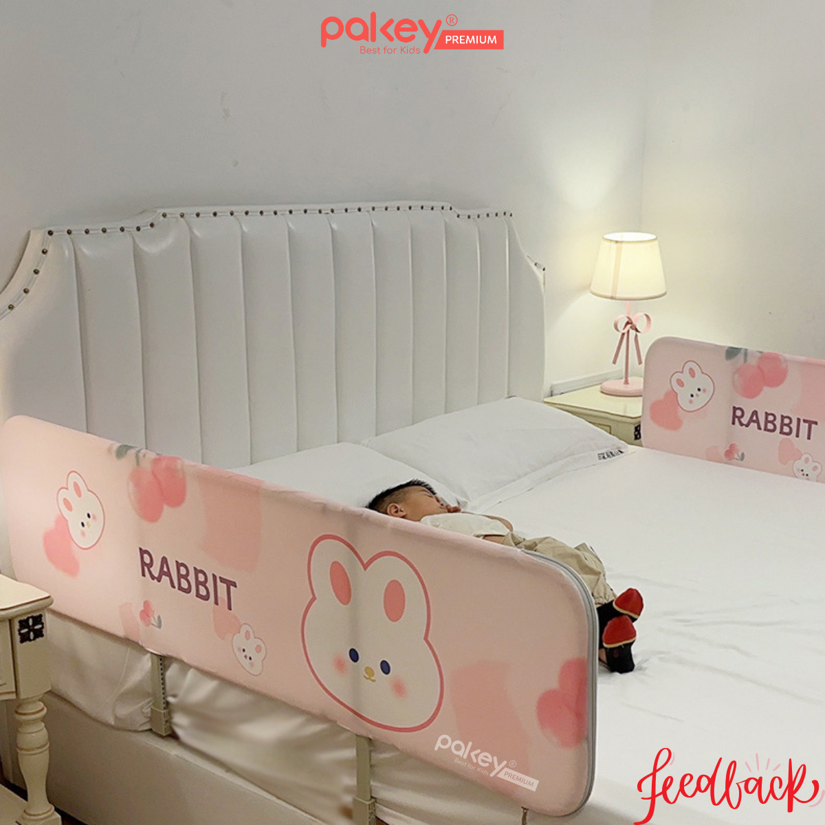 Mô tả Thanh Chắn Giường Gập Gọn PAKEY Họa Tiết Xinh Xắn Đáng Yêu, Thanh Chặn Giường Nhiều Kích Thước Cho Bé - 12