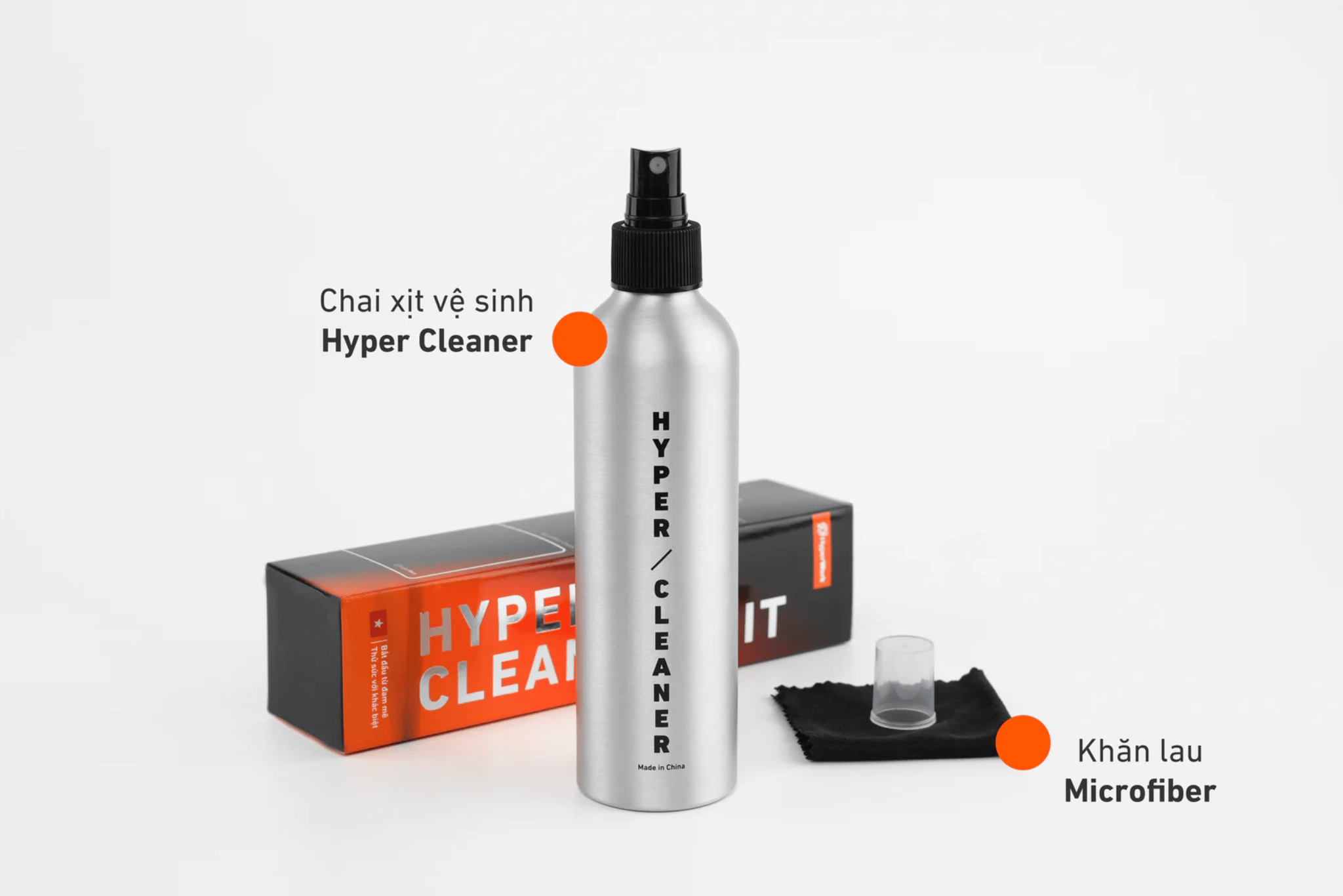 Mô tả Bộ Vệ Sinh HyperWork Hyper Cleaning C02 Kèm Khăn Lau Vệ Sinh Màn Hình, Vỏ Ngoài, Bàn Phím Laptop - 1