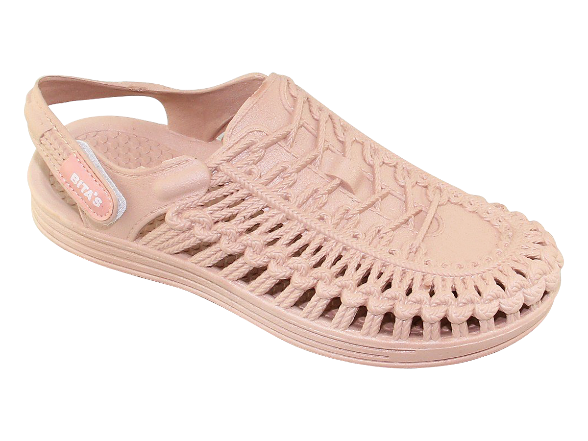 Mô tả Sandal đế bằng nữ Bita's SANRO.01 (Đen + Hồng ruốc + Kem + Tím) - 2