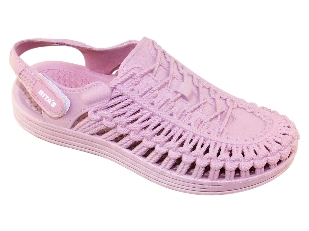 Mô tả Sandal đế bằng nữ Bita's SANRO.01 (Đen + Hồng ruốc + Kem + Tím) - 4
