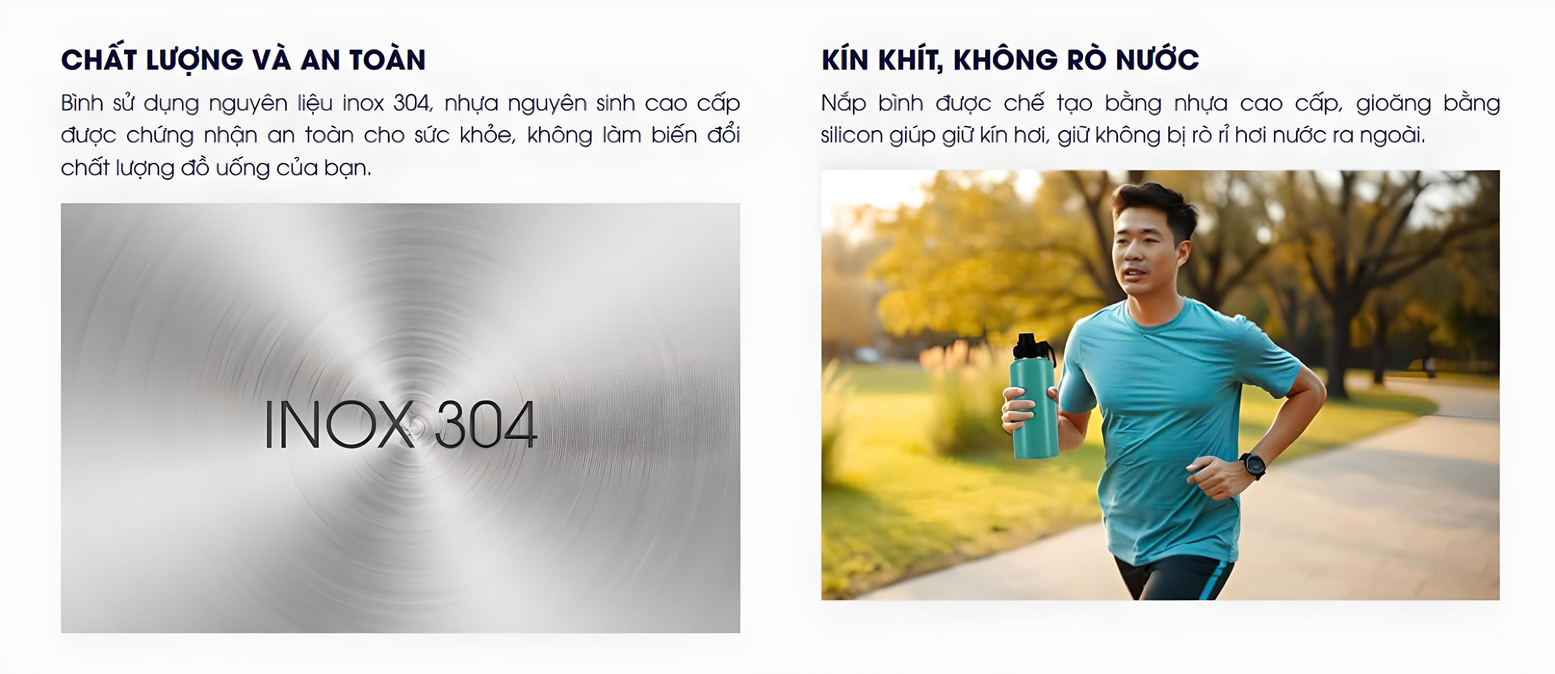 Mô tả Bình giữ nhiệt Inox 2 lớp dung tích 950ml Rạng Đông - Model: RD-BGN095ST1 - 1