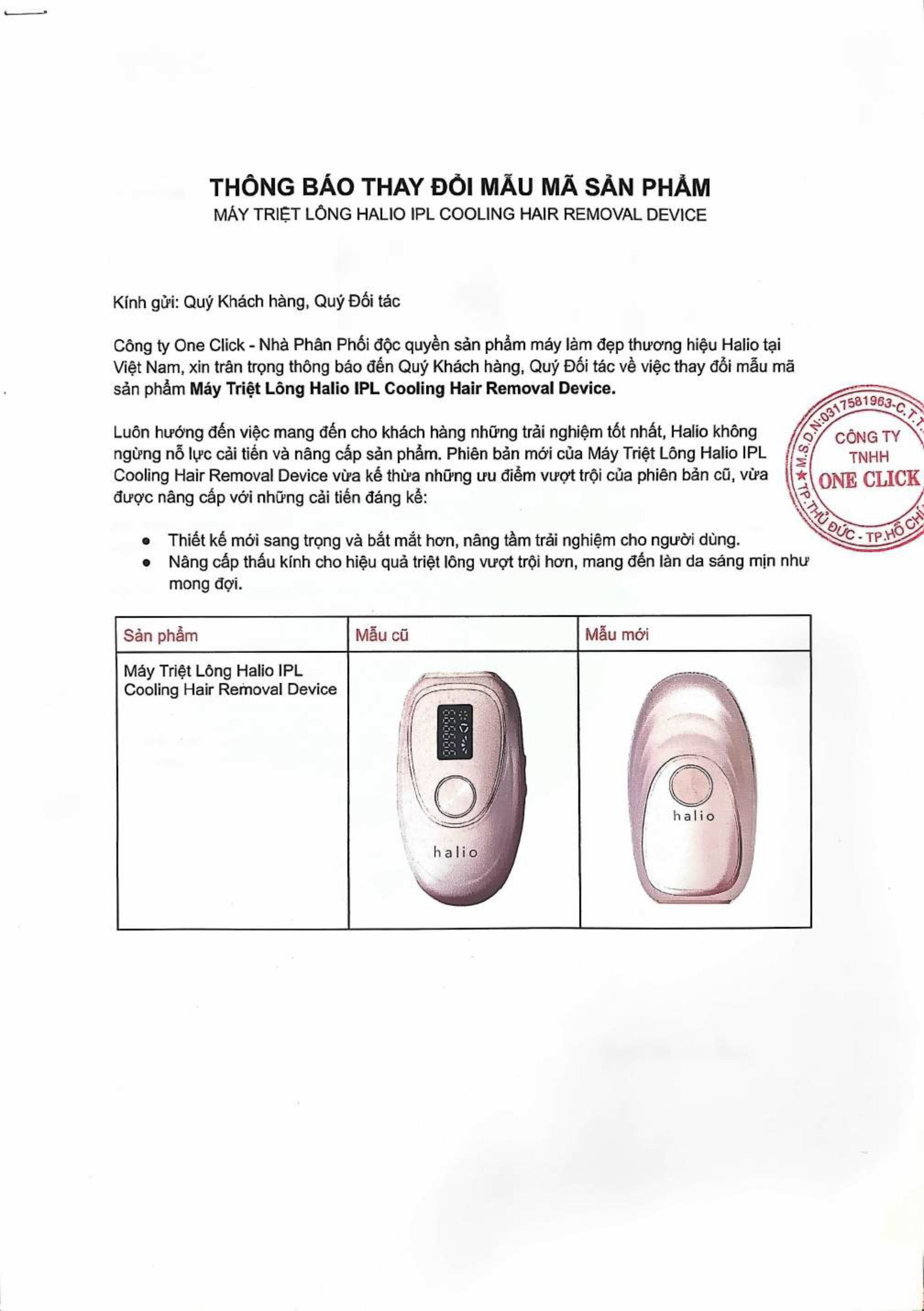 Mô tả Máy Triệt Lông Băng Lạnh Trẻ Hóa Da Halio IPL Cooling Hair Removal Device - 2