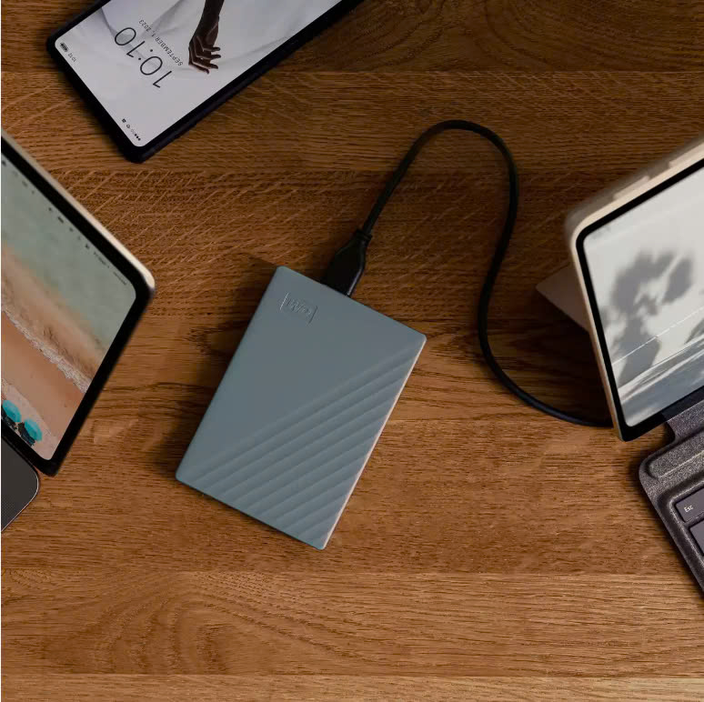 Mô tả Ổ cứng di động GN WD My Passport 2.5'' Silicon Grey USB type C - WDBWML0020BGY-WESN - 1