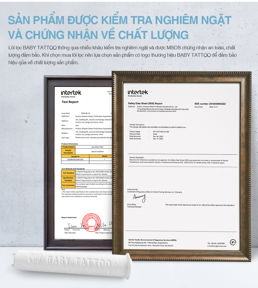 Mô tả Bộ Lõi Lọc PP Type B Cho Vòi Sen Tắm Lọc Nước, Khử Khuẩn BABY TATTOO - 6