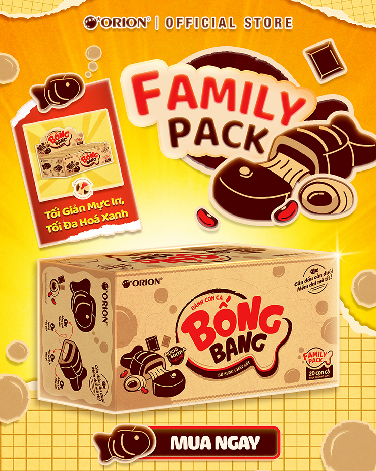 Mô tả Hộp Bánh Bống Bang Family Pack 20 Gói (580g) - 2