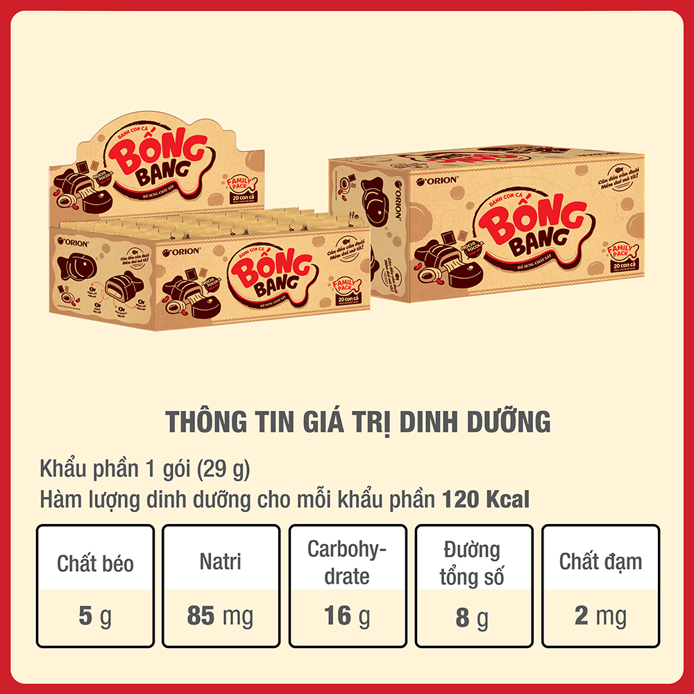 Mô tả Hộp Bánh Bống Bang Family Pack 20 Gói (580g) - 3