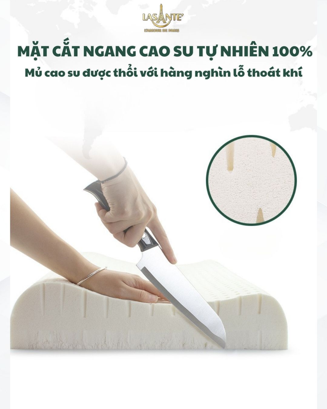 Gối Cao Su Lasante - Tư thế ngủ