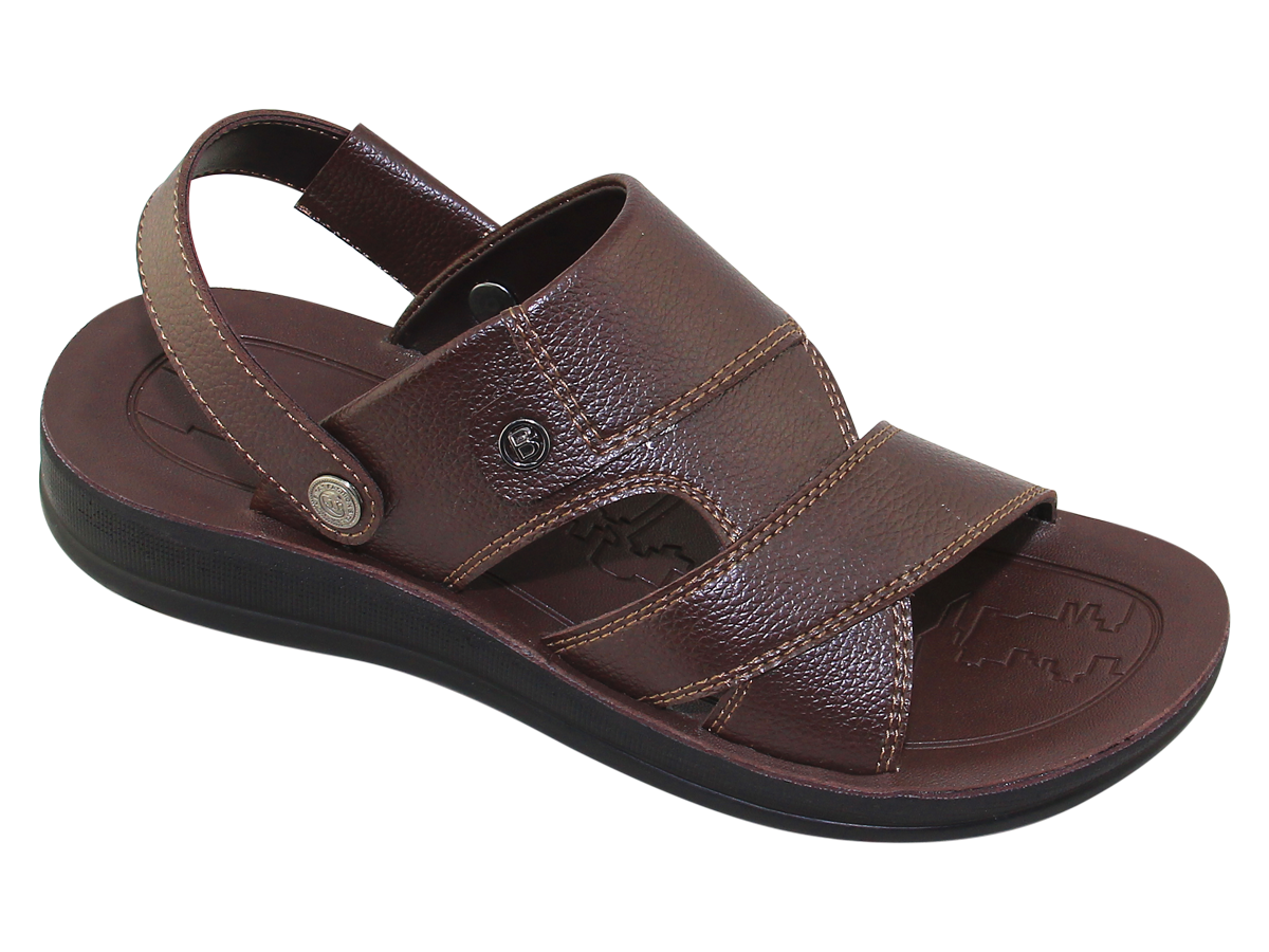 Mô tả Sandal đế bằng nam Bita's SUM.126 (Đen + Nâu + Vàng bò) - 3