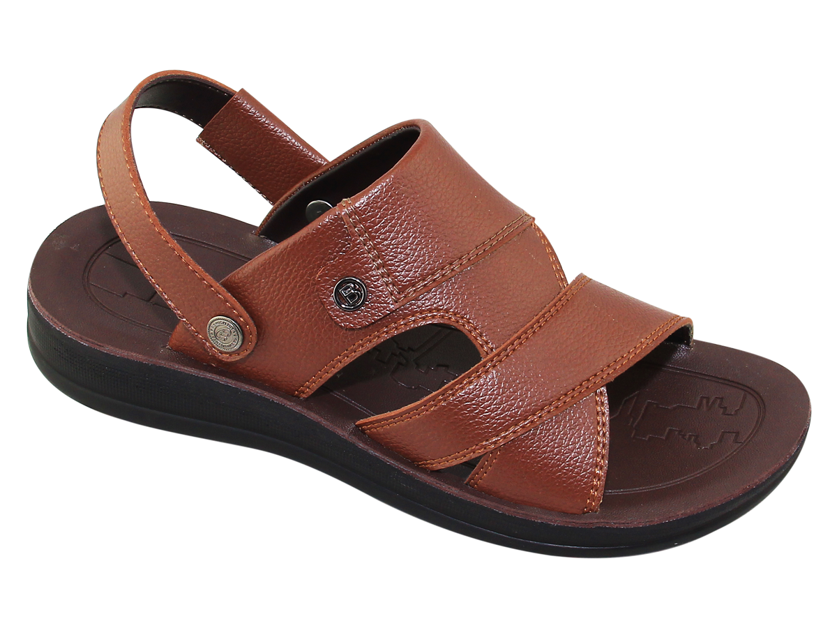 Mô tả Sandal đế bằng nam Bita's SUM.126 (Đen + Nâu + Vàng bò) - 4