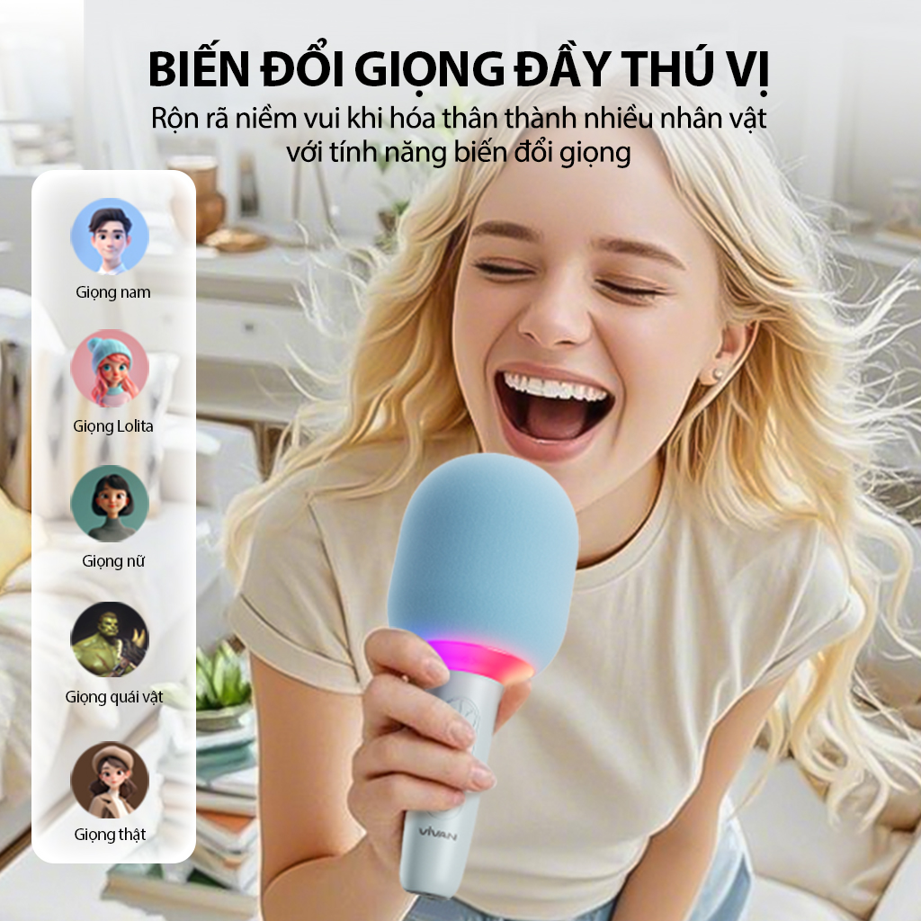 Mô tả Loa Karaoke tích hợp Micro VIVAN VS9 3W chính hãng - 8