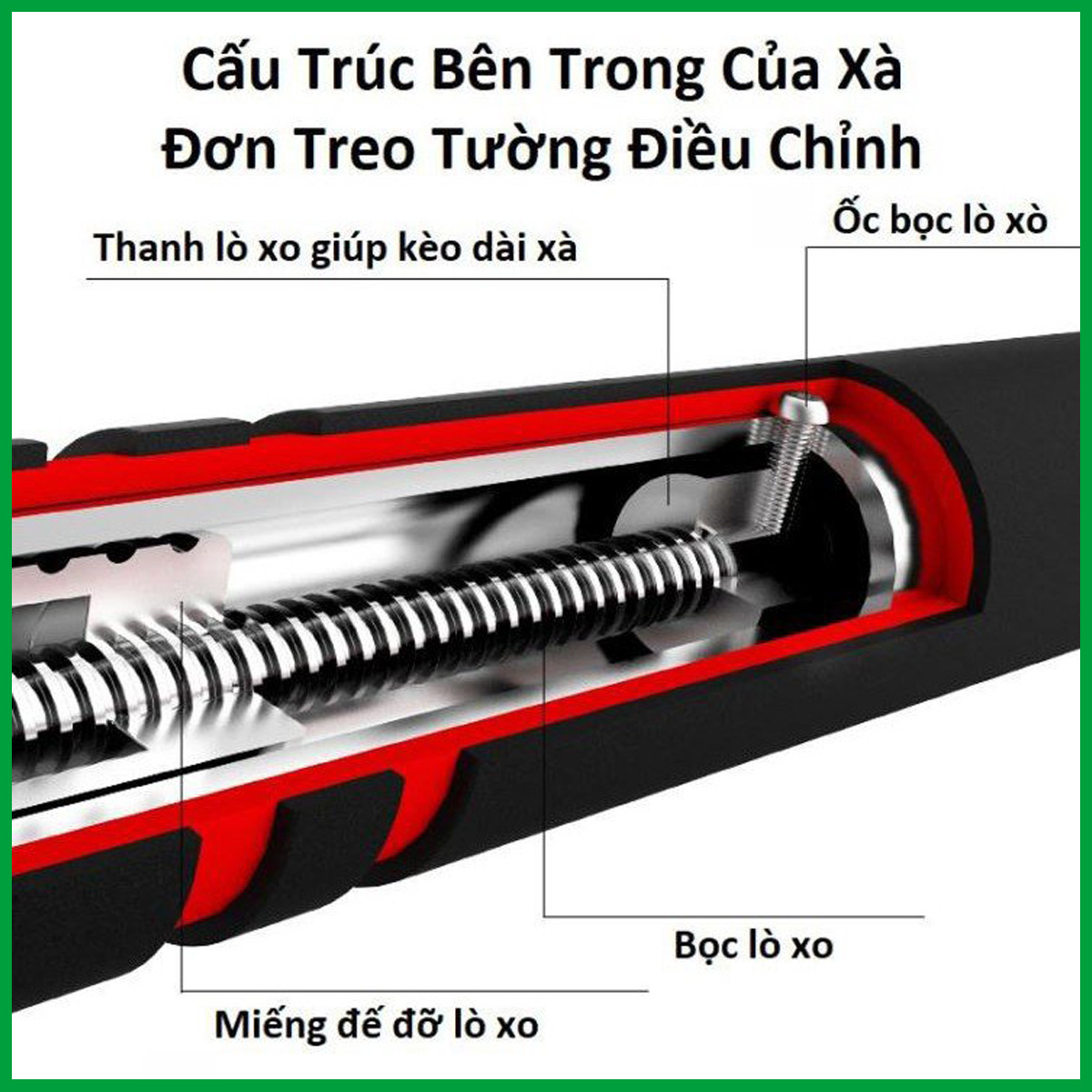 Mô tả AMALIFE Thanh Tập Xà Đơn Treo Tường Gắn Cửa Tùy Chỉnh Dài Từ 62-120cm Tập Gym Thể Thao Tăng Cường Cơ Bắp Tại Nhà - 2
