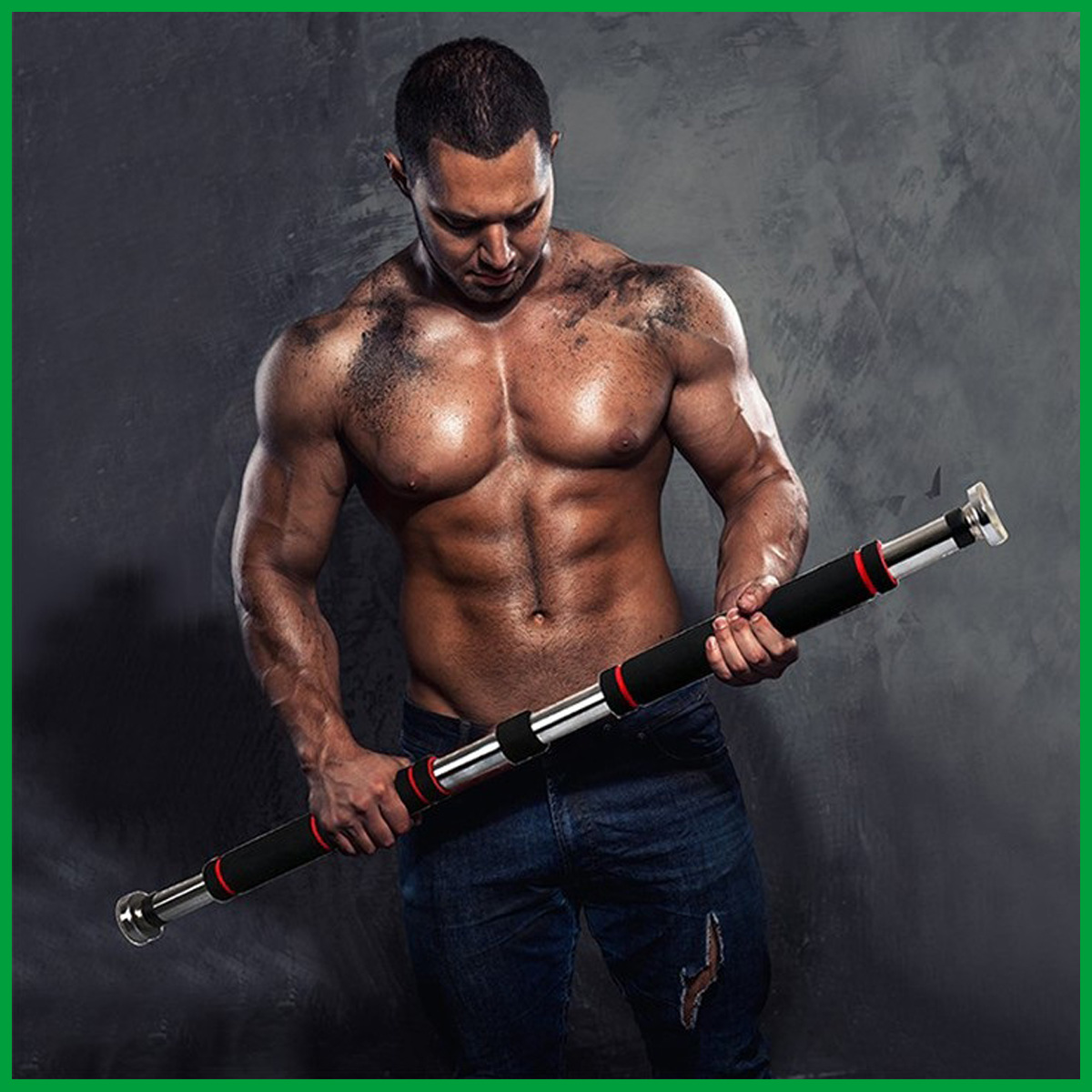 Mô tả AMALIFE Thanh Tập Xà Đơn Treo Tường Gắn Cửa Tùy Chỉnh Dài Từ 62-120cm Tập Gym Thể Thao Tăng Cường Cơ Bắp Tại Nhà - 3