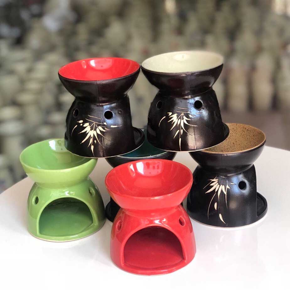 Mô tả Đèn Xông Tinh Dầu Bằng Nến Gốm Bát Tràng, Giúp Khuếch Tán Tinh Dầu, Khử Mùi, Làm Thơm Phòng - 1