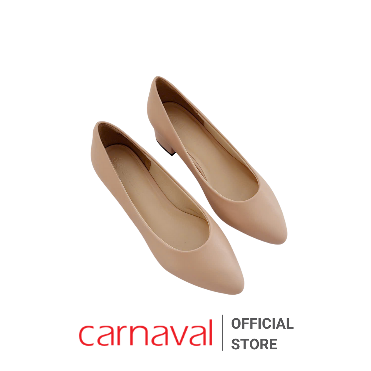 Mô tả Giày Cao Gót Mũi Nhọn Carnaval Phong Cách Công Sở Gót Vuông Cao 4cm - VS85 - 1