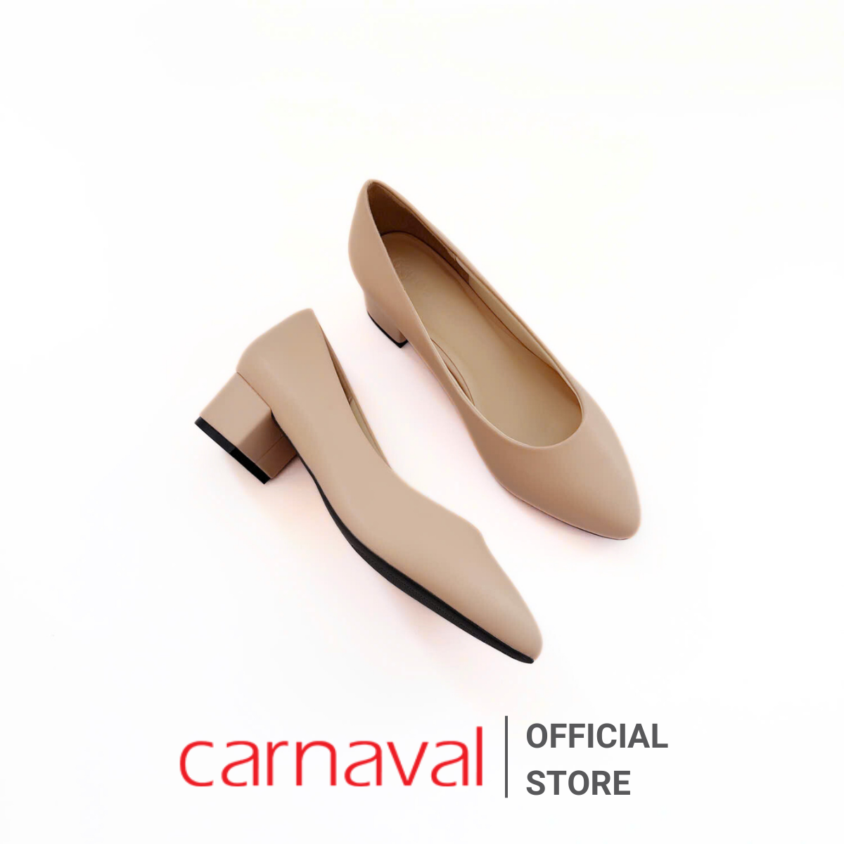 Mô tả Giày Cao Gót Mũi Nhọn Carnaval Phong Cách Công Sở Gót Vuông Cao 4cm - VS85 - 3
