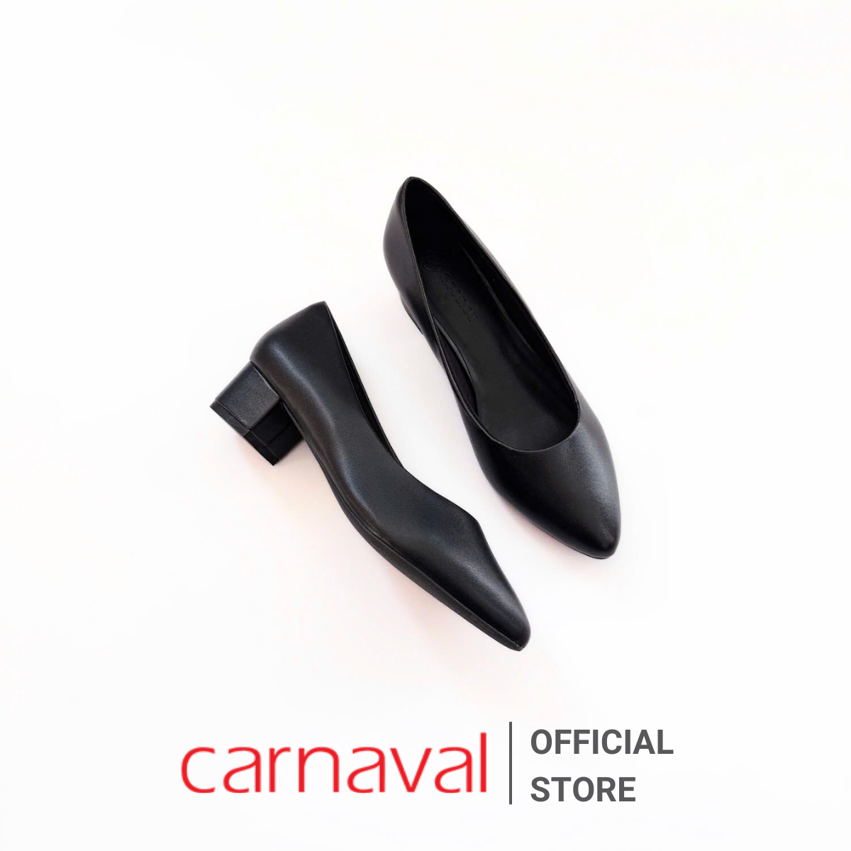 Mô tả Giày Cao Gót Mũi Nhọn Carnaval Phong Cách Công Sở Gót Vuông Cao 4cm - VS85 - 4
