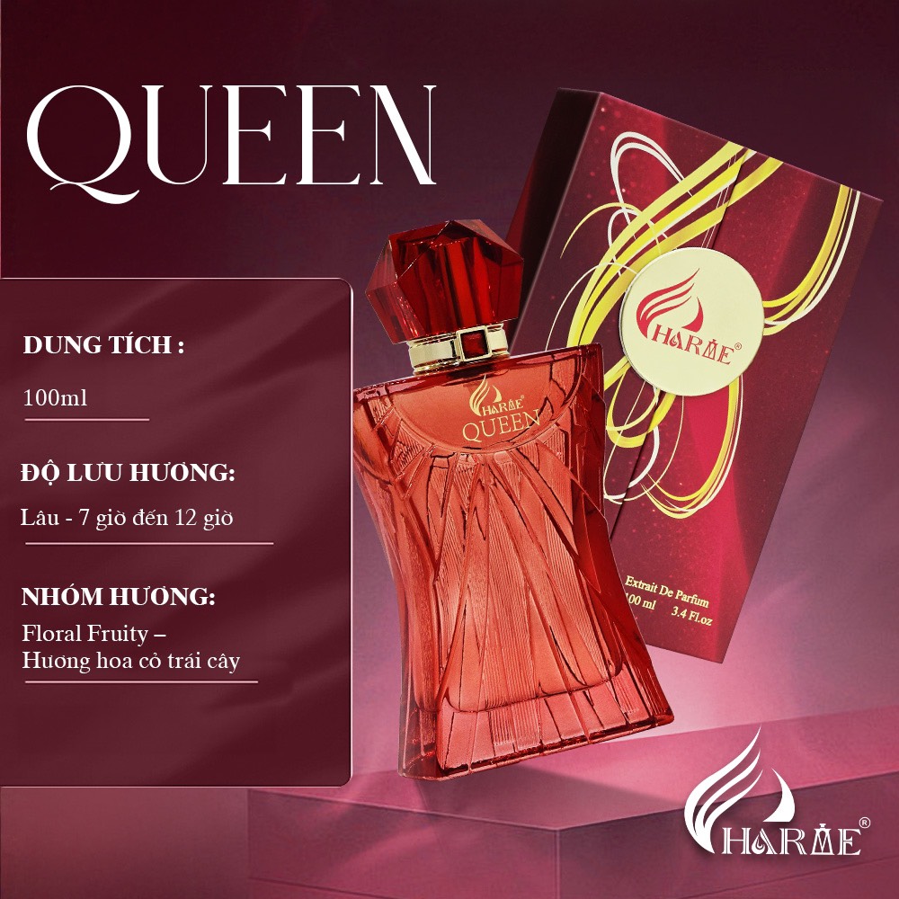 Mô tả Nước Hoa Nữ Charme Queen 100ml Chính Hãng, Lưu Hương Lâu Phong Cách Quyến Rũ, Sang Trọng - 3