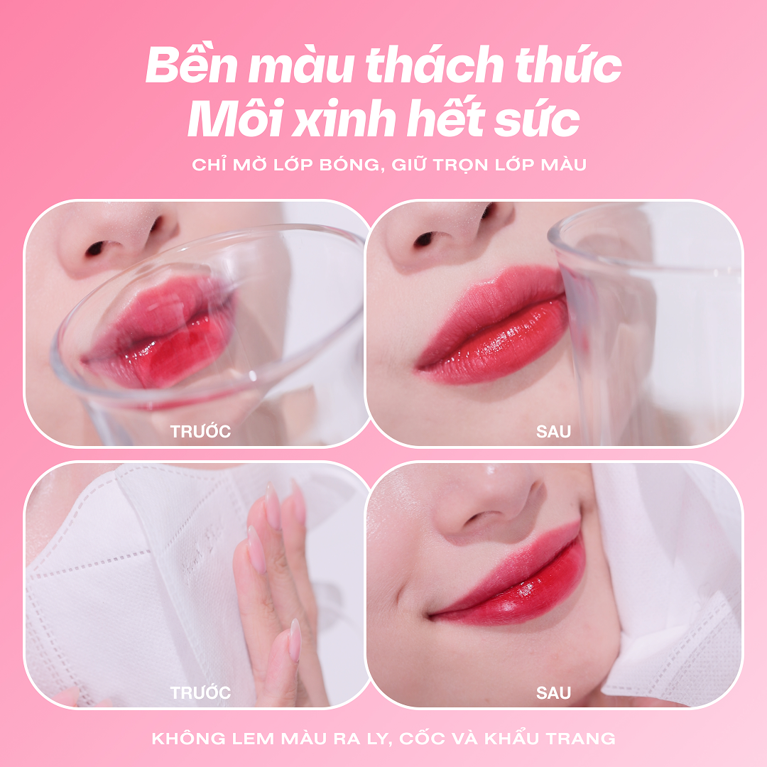 Mô tả Son Tint Bóng OFÉLIA Lolli Glow Tint (Mini Size 1g) - 5