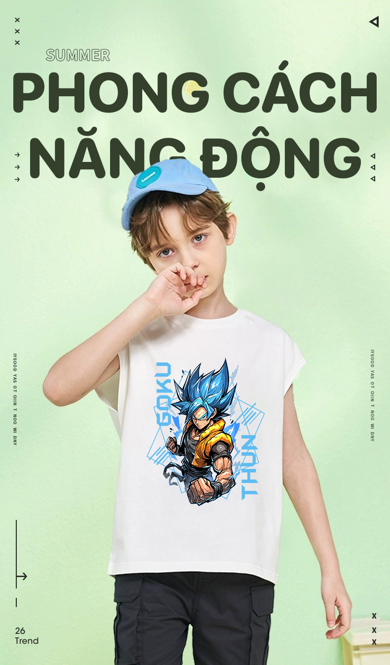 Áo ba lỗ bé trai BabyloveGO Dragon Ball
