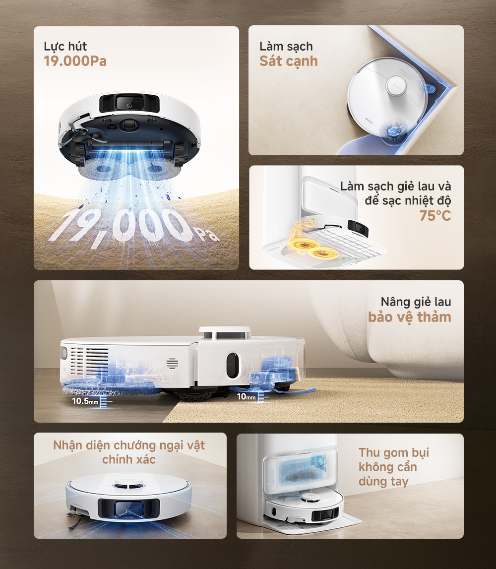 Mô tả Robot hút bụi lau nhà đa năng Mova P50 Ultra - Hàng chính hãng - Bảo hành 36 tháng - 2