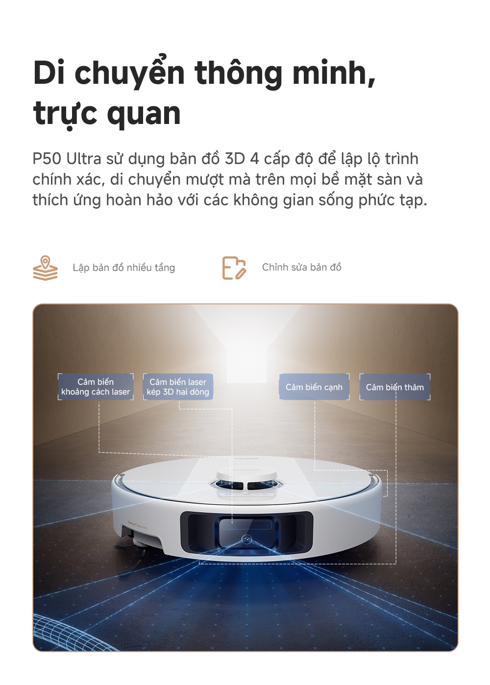 Mô tả Robot hút bụi lau nhà đa năng Mova P50 Ultra - Hàng chính hãng - Bảo hành 36 tháng - 11