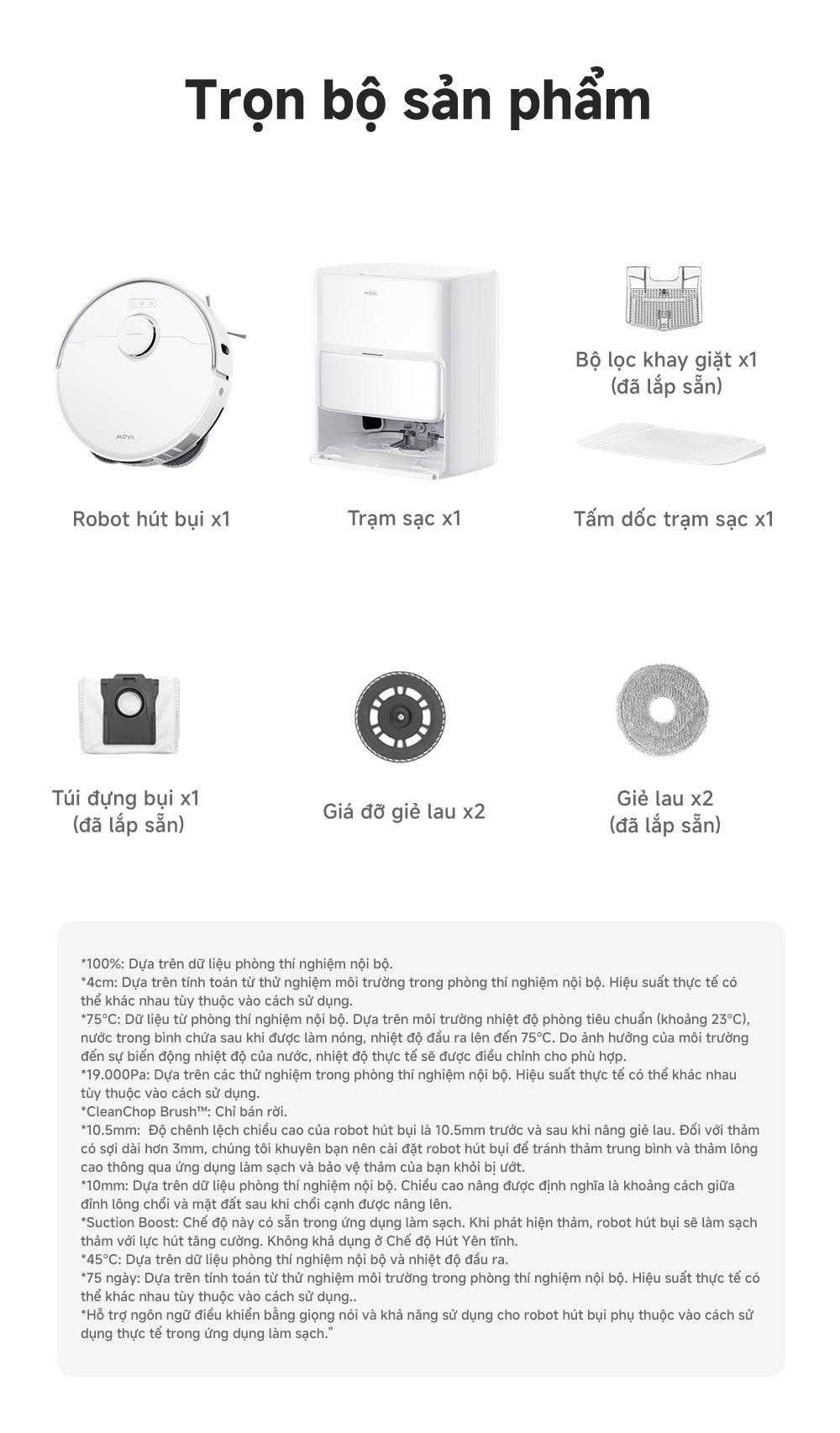 Mô tả Robot hút bụi lau nhà đa năng Mova P50 Ultra - Hàng chính hãng - Bảo hành 36 tháng - 12