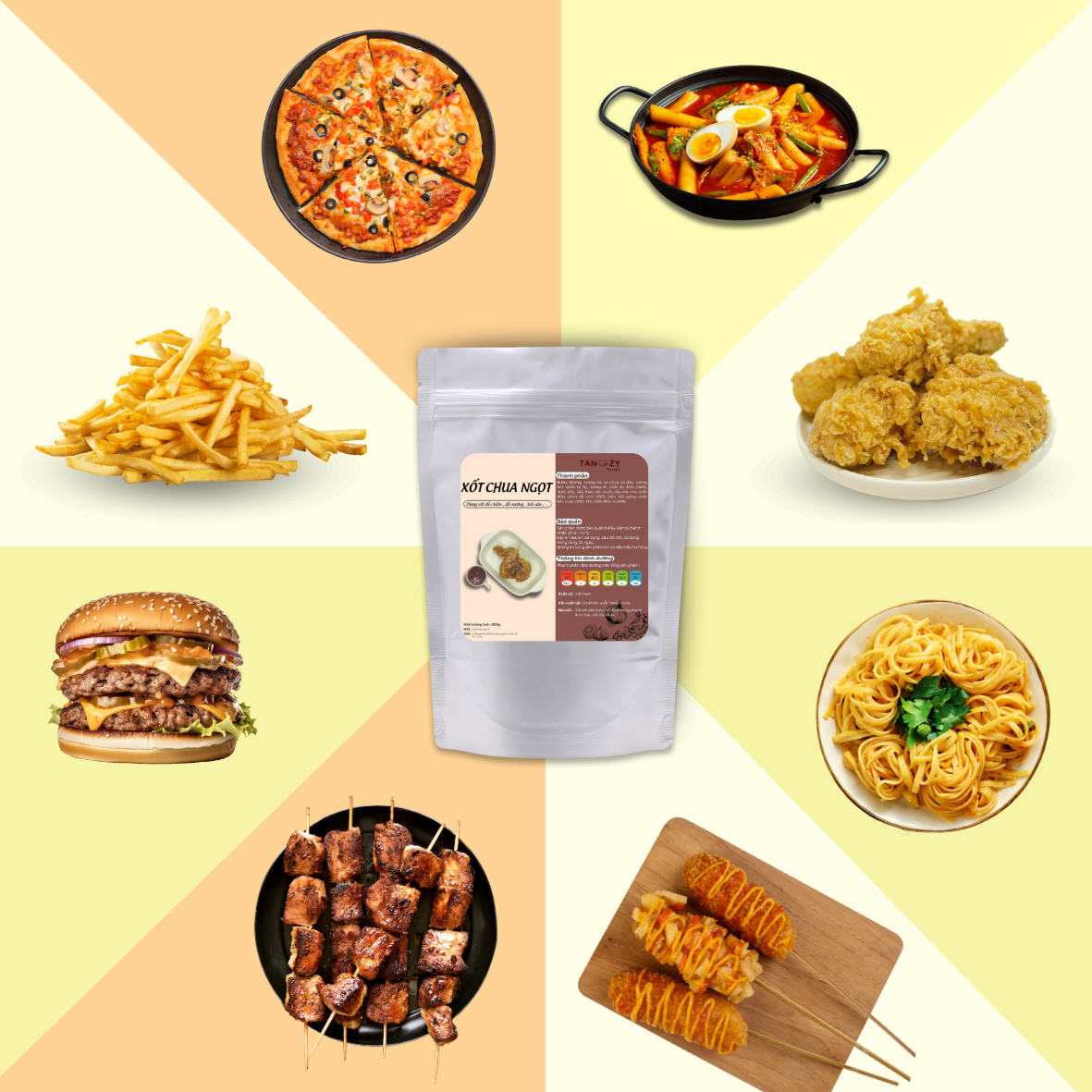 Mô tả Xốt Chua Ngọt Tanzy Foods 500g Chấm Gà Rán Hàn Quốc - 1